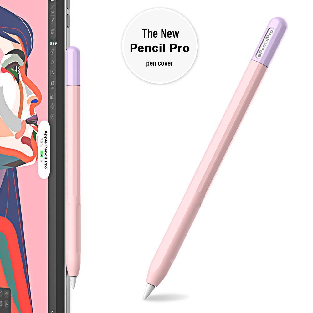 Apple Pencil Pro 4th Gen Silicone Protective Cover - Full Wrap, Color Block Design