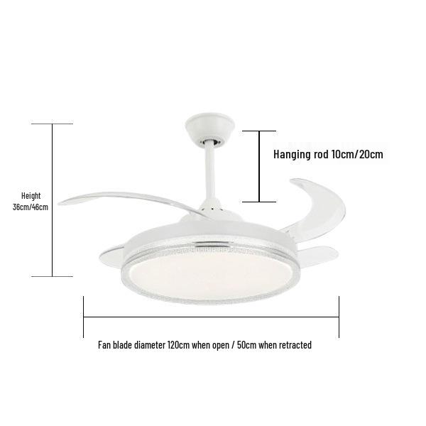 Invisible Fan Light: Modern, Energy-Saving Ceiling Fan for Bedroom or Living Room