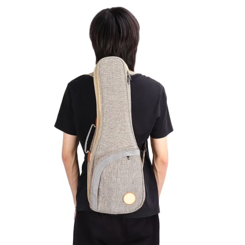 Ukulele Bag, Guitar Case, Gig Bag, Cotton Linen Woven Fabric, Thick Backpack, Ukulele Storage Case (21/23 Inch Universal Type)