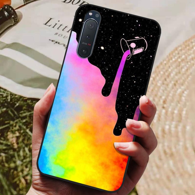 Für Sony Xperia 5 II Hülle Silikon Rückseite Handyhülle für Sony Xperia 5 II Hüllen Xperia1 III L4 Weiche Bumper Coque Cool Fundas