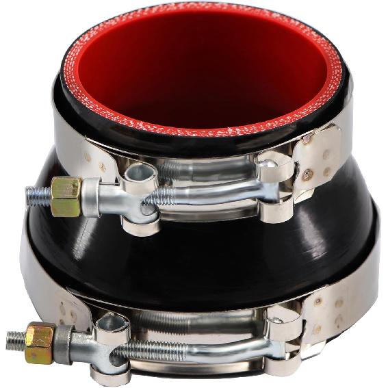 Silicone Straight Reducer Hose Coupler 3 To 4 Inch For Turbocharger/Intercooler/Exhaust Air Intake Duct Pipe Adapter 4-Ply Length 3 Inch With 2PCS