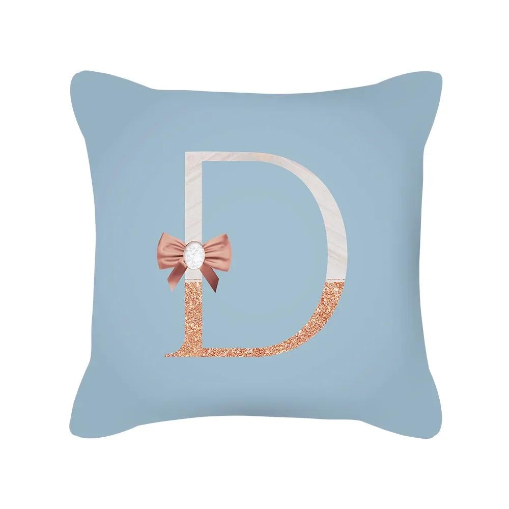Letter Cushion Cover Alphabet English Pillow Home Decor