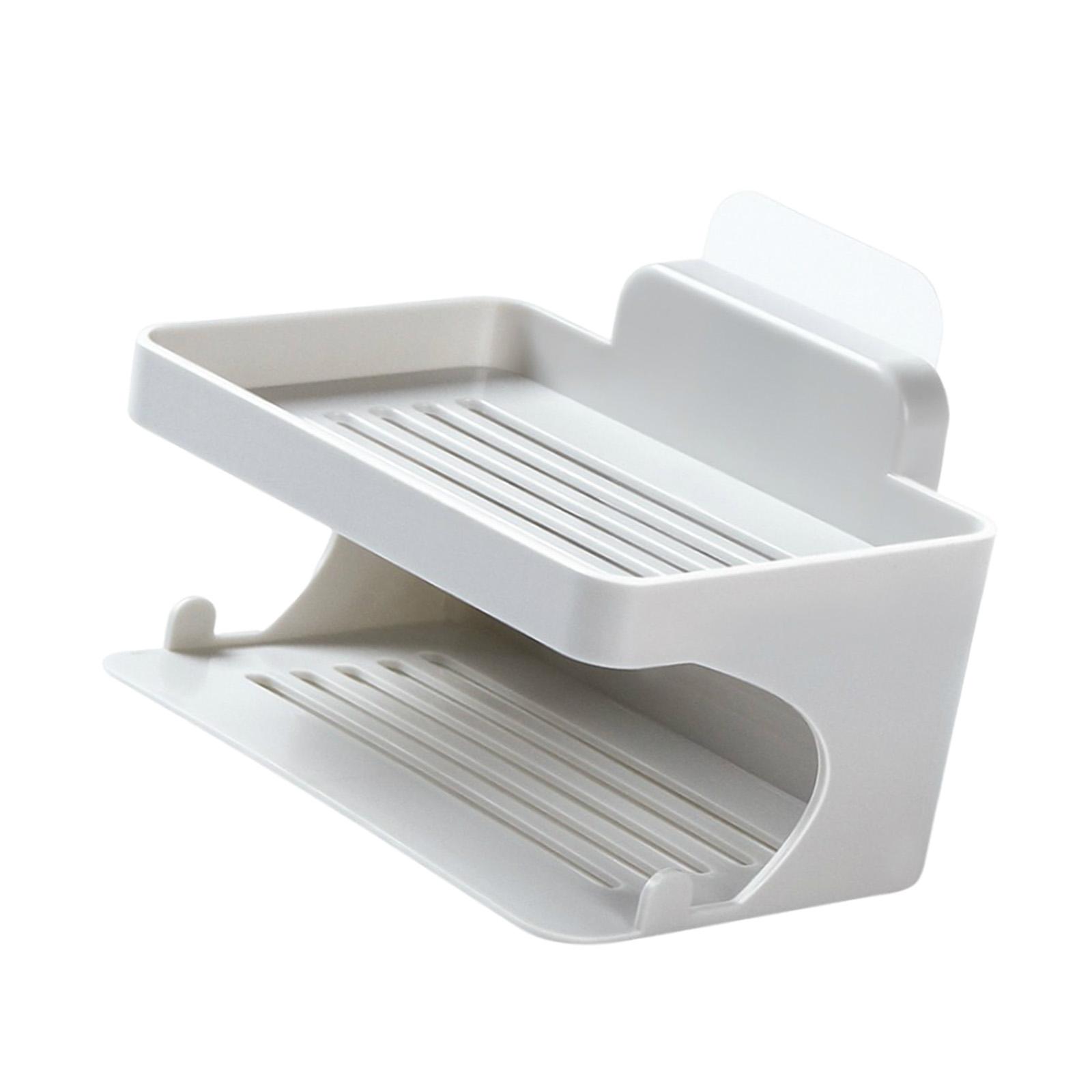 Double Layer Soap Holder with Drainage System for Shower And Bathroom Organization