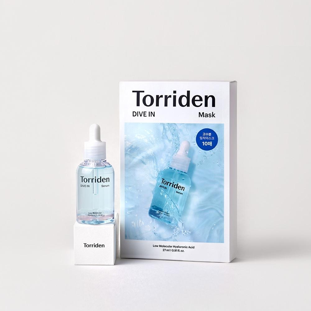

Torriden [набор из 2 шт.] Torriden Dive In низкомолекулярная сыворотка с гиалуроновой кислотой, 50 мл + маска, 10 листов