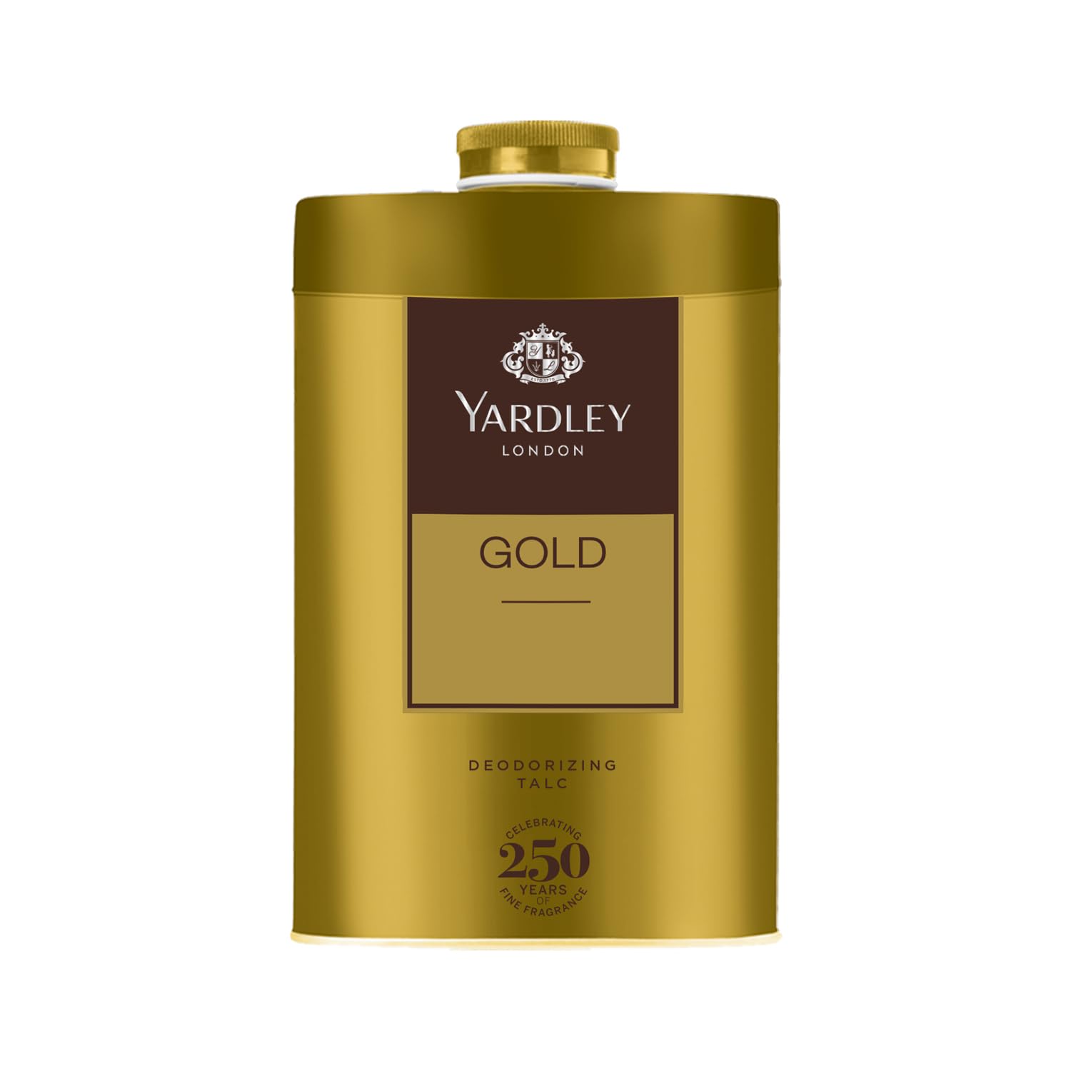 

Yardley London Gold Дезодоруючий тальк для чоловіків 250г Упаковка 1 Свіжий деревний чоловічий аромат Пудра для тіла
