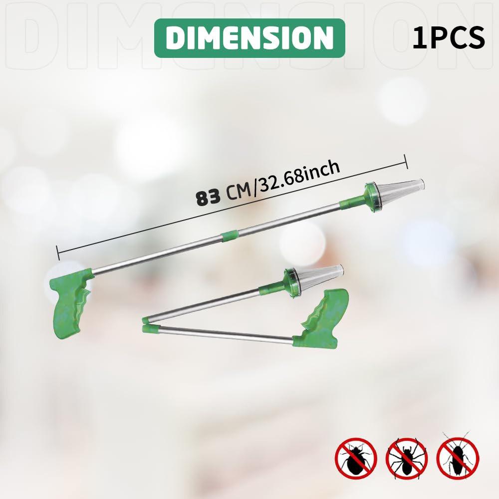 1PCS Spider Catcher, Insect Catcher, Bug Grabber, Spider Grabber, Long Handled with Foldable Design зелёный