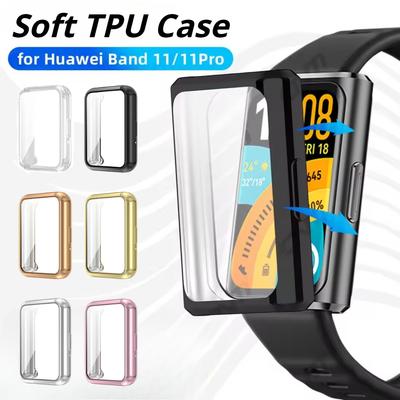 Funda Protectora para HUAWEI Band 11Pro Accesorios Marco Parachoques Duro TPU Integral Cubierta de Carcasa Templada para funda de smart band huawei 11