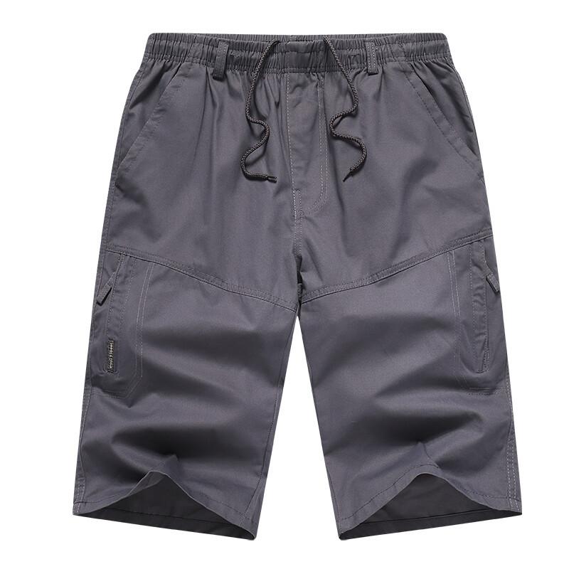 Classic Cargo Shorts Men Zipper Pocket Casual Knee Shorts Loose Straight Cotton Work Shorts Man Clothes