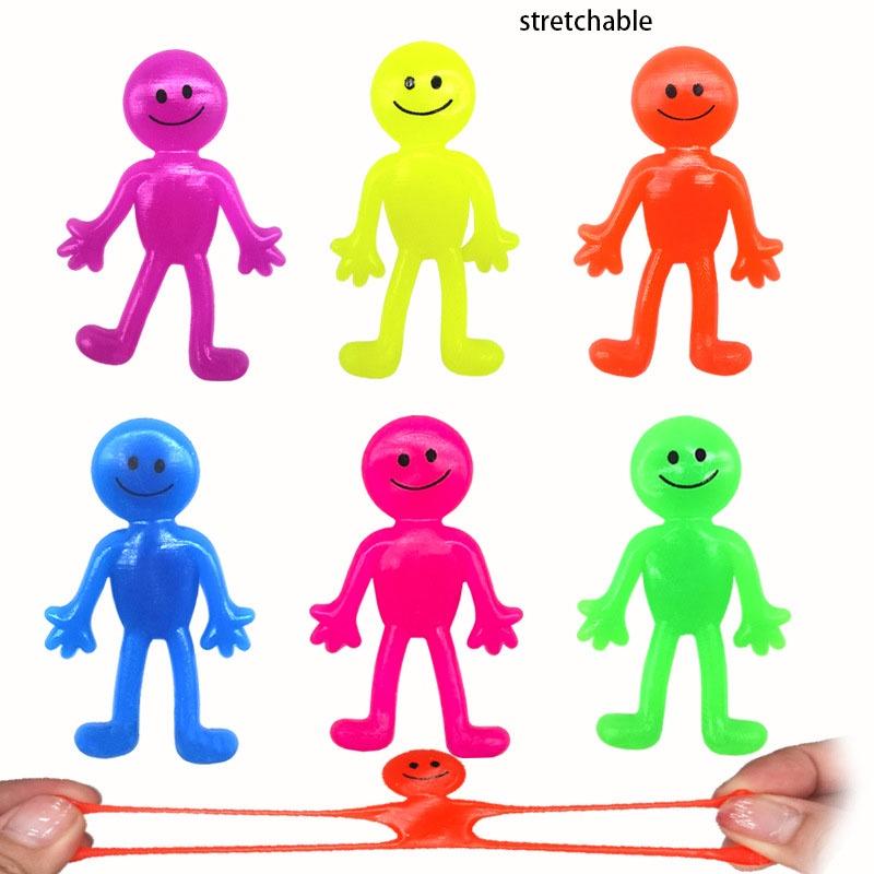 Tpr Smiley Face Doll Toy Stretchable And Stress-relieving Figure For Children Teens And Adults