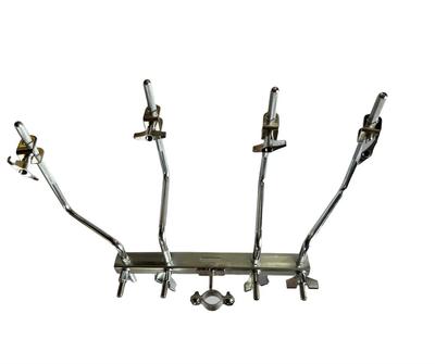 Verstärkter Mehrfach-Kuhglockenhalter: Universelles 4-Kopf-/2-Kopf-Percussion-Rack-Zubehör für Schlagzeugsets
