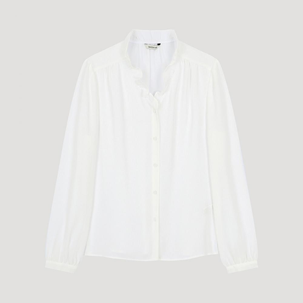

She S miSS Frill Neck Shirring blouSe Swwblo31050 Ow off-white/55