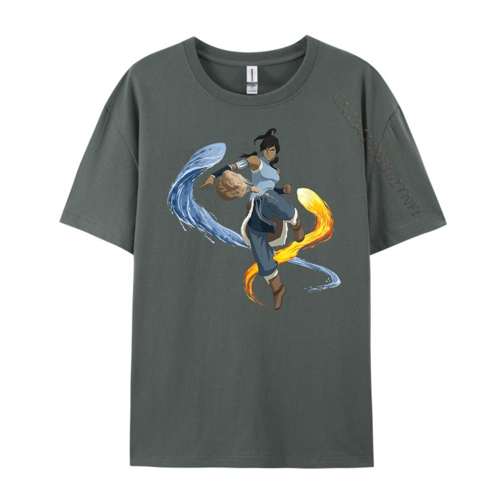 Die Legende von Korra Bändigen Wasser Feuer und Erde Christliches T-Shirt Herren Übergroßes T-Shirt Vegan