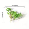 Artificial Plant Mini Bouquet Copper Coin Grass Soft Glue Fake Green Plants Wall Hanging for Home Office Garden Decoration
