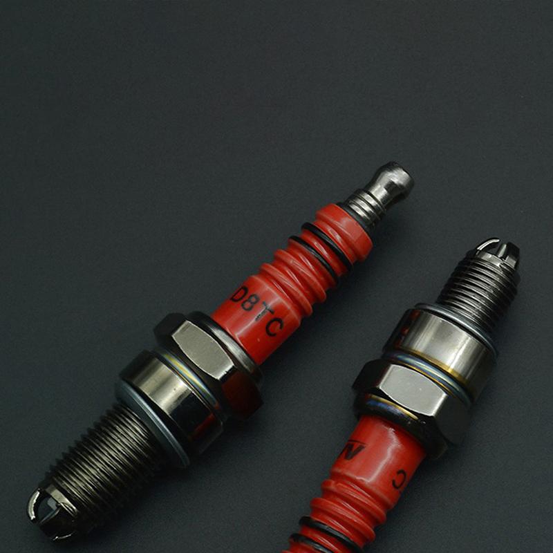 1PCS 10mm Motorcycle Iridium Spark Plug Three Jaw Three-Pole Energy-saving Spark Plug For A7TC D8TC 110 125 150 With Sleeve