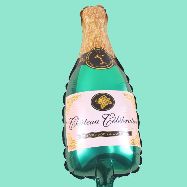 Champagne Glass Wine Bottle Foil Balloon - Wedding, Birthday, Graduation Party Decor