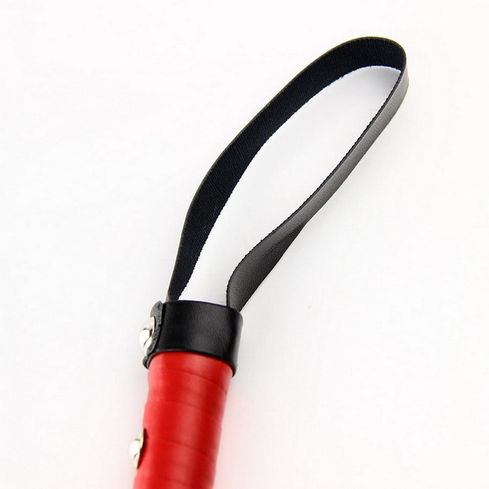 Erotické hračky Sexy Whip Black Lash Červená rukojeť pro hru pro dospělé PU Kůže Flirt Hračky Sexuální hračky Produkty Hraní rolí pro páry