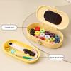 Magnetic Sewing Tools Box with Needles Threads Threader Scissors Thimble Tape Measure Portable Travel Sewing Tools Accessories Organizer Box