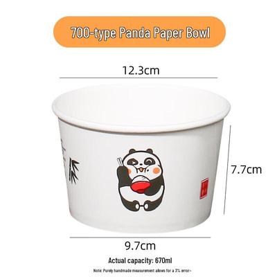 Thickened Disposable Panda Paper Bowls