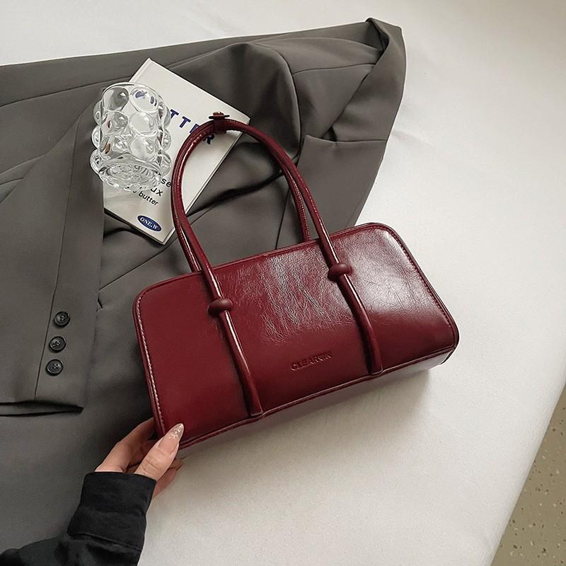 Korean Retro Large-capacity Shoulder Bag Women's 2026 Early Spring New Simple and Fashionable Underarm Bag Commuter Handbag