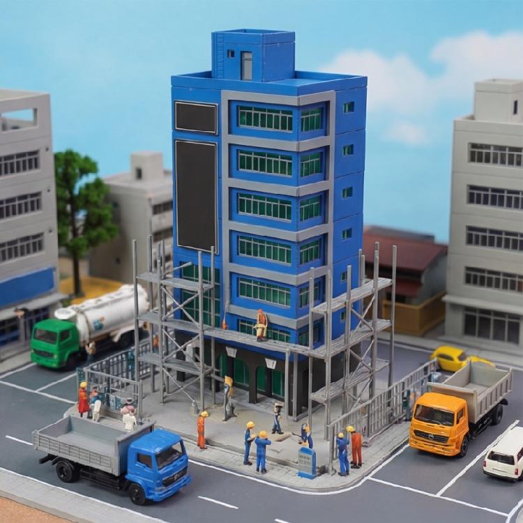Miniature ABS Building Model 1/150 Scale Realistic Scenery Outland Scene Dioramas Model For Enthusiasts And Students