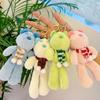 Fluid Bear Pendant Scarf & Teddy Bear Doll Keychain: Street Style Gift for Girls
