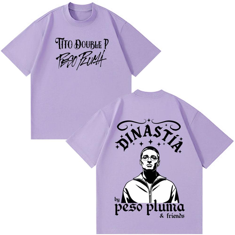 Peso Pluma Dinastia TOUR 2026 Print Tees Men Women Fashion Clothing Tshirt Shortsleeved Cotton Loose Casual Tshirts Fan Gifts