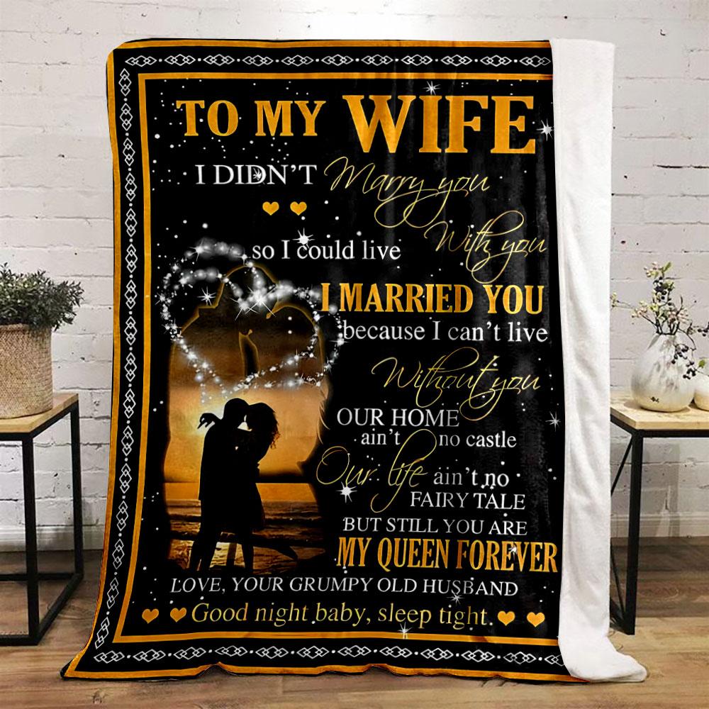 Blanket For Wife Romantic Couple Letter Print bedroom Blanket for Livingroom Couch lunch break Soft throw for Friend's festival Gift