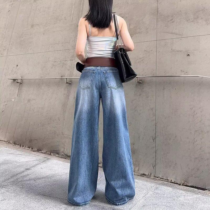 Fashionable Women's Wide-Leg Jeans 2026 New High-Waisted Versatile Casual Wide-Leg Trousers for Pear-Shaped Body