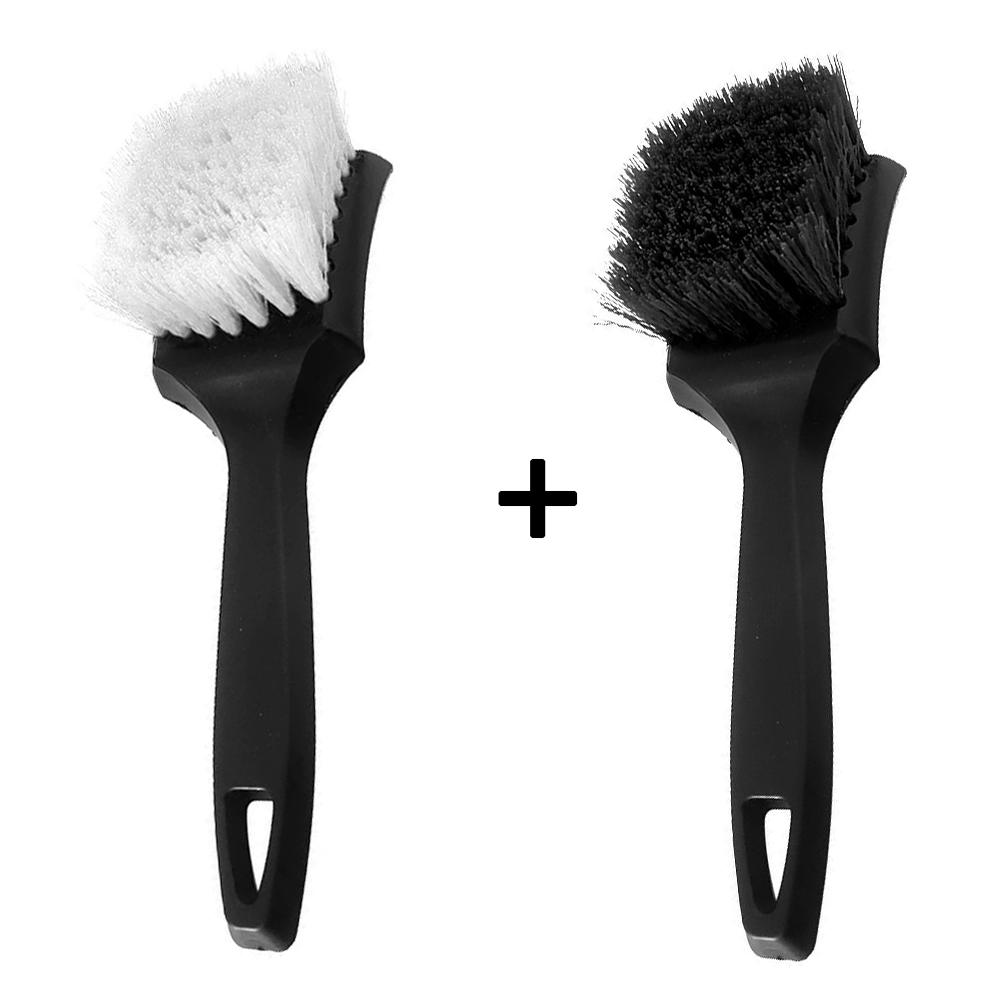 1/2PCS Car Wheel Brush Tire Cleaning Brushes Tools Car Rim Scrubber Cleaner Duster Handle Motorcycle Wheels Car Detailing Brush