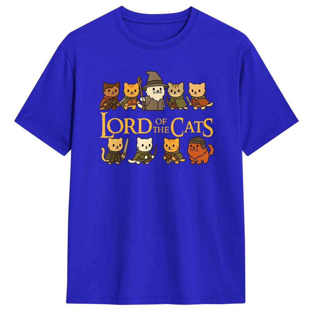 Casual TShirt Summer Lord of The Cats Hip Hop TShirts  Cotton Tshirt for Man Aesthetic Cheap Print Short Sleeve Top Tees