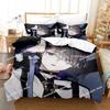 MILGRAM Single Double Quen King-Sized Dimensionsd Dimensions Beding Set Young Boys Bedrom Soft Duvet Cover Set 3D Printed Anime Bed Shet Set
