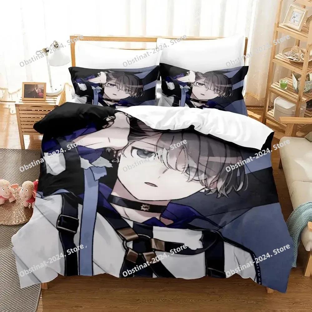 MILGRAM Single Double Quen King-Sized Dimensionsd Dimensions Beding Set Young Boys Bedrom Soft Duvet Cover Set 3D Printed Anime Bed Shet Set