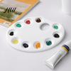 Portable Pigment Holder Paint Palette, Ten-hole Color Mixing Tray, Durable Thickened Washable Plastic Tray Art Supplies, for Watercolor Acrylic