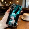 H-Hatsune Anime Miku Phone Case For Samsung Galaxy S24 S25 S23 S22 S21 Plus S24 S25 Transparent Cover Case
