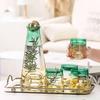 Nordic Glass Water Bottle Juice Pitcher Cup Transparent Gradient Glass Cold Water Jugs Kettle Tea Cups Home Water Jug Drinkware