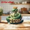 2D Flat Crystal Snake Acrylic Desktop Decoration, with Base, Suitable for Wall Decoration, Porch, Room, Villa, Accents Home, Hallway, or Workplace - R