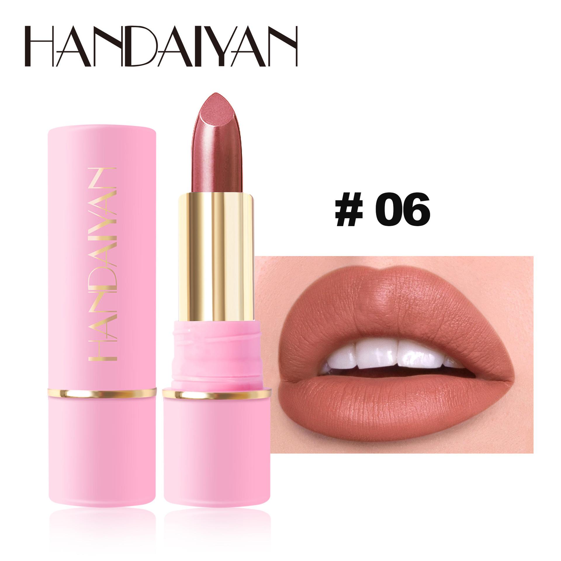 

HANDAIYAN Libje Sûnder Dipping Cup Lipstick 10 Kleuren Ien -tylige Matlippenstift Kleur Hyurizing 06