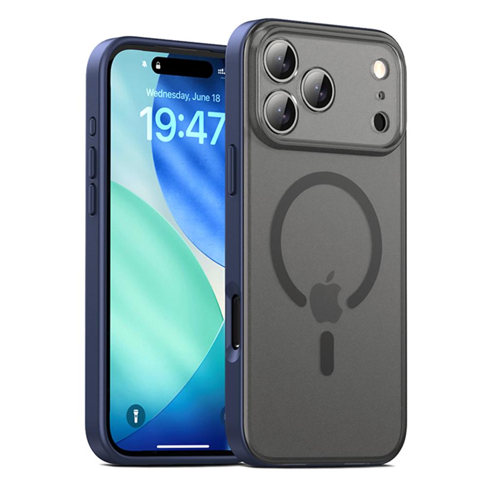 IPAKY For iPhone 17 Pro Max Magnetic Case Shockproof PC+TPU Matte Phone Cover