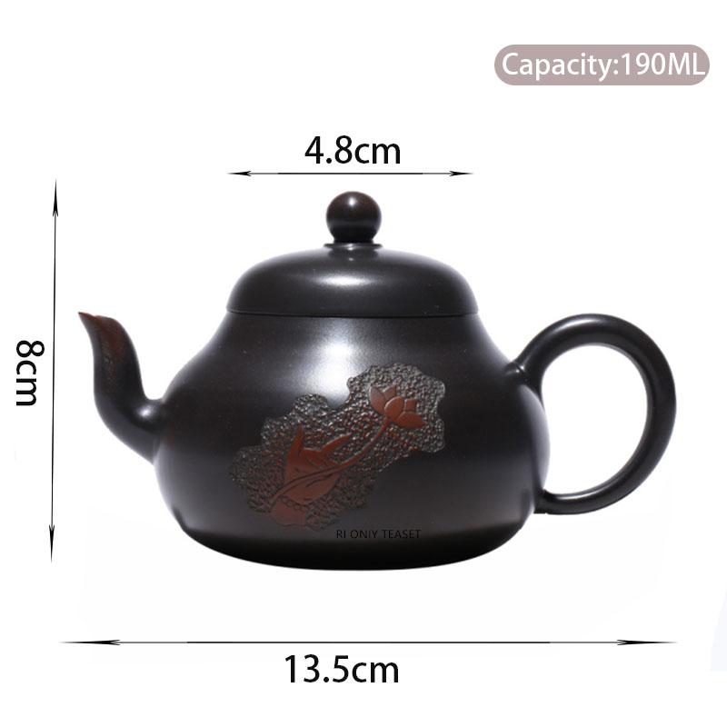 

190ml Chinese Yixing Purple Clay Teapots Handmade Raw Ore Zisha Tea Pot Beauty Tea Infuser Kettle Household Tea Set Accessories