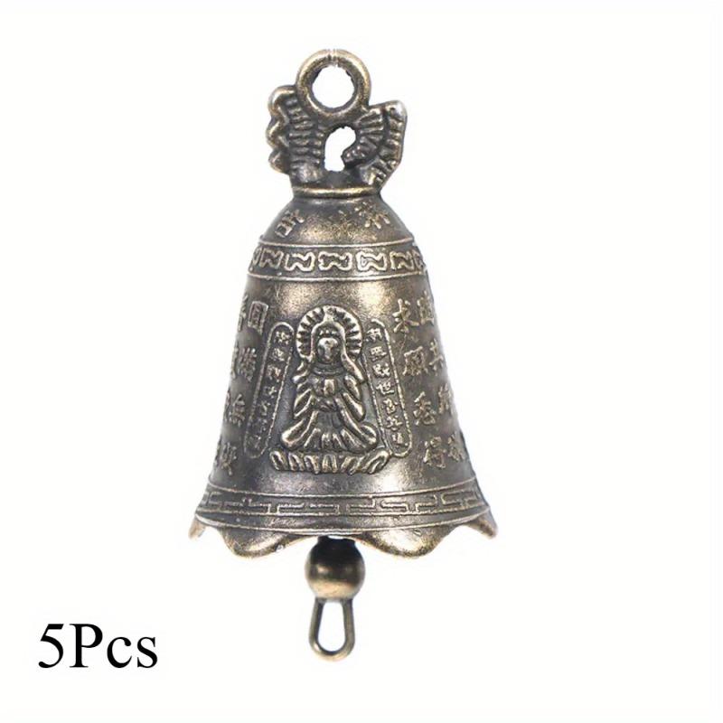 

5 шт./10 шт. Ретро Антикварный Колокольчик Мини Скульптура Молящийся Будда Колокольчик Шуй Фэн Подвеска-колокольчик для Дома Украшение Стола