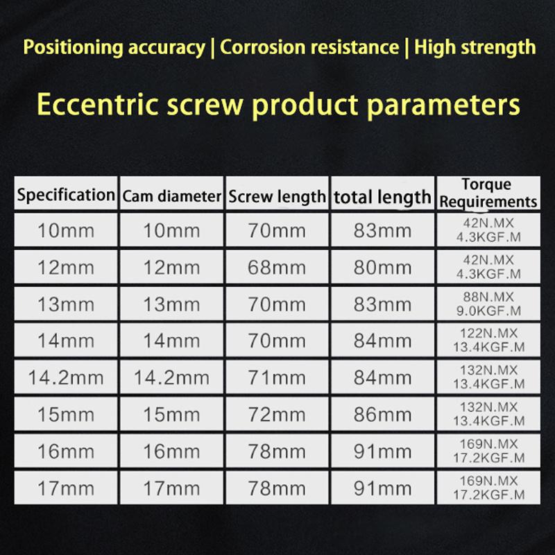 1Pcs 12.9 Car Wheel Alignment Camber Adjustment Screw Bolt Kit Cam Bolt 10mm 12mm 13mm 14mm 15mm 16mm 17mm Fits Wheel Alignment
