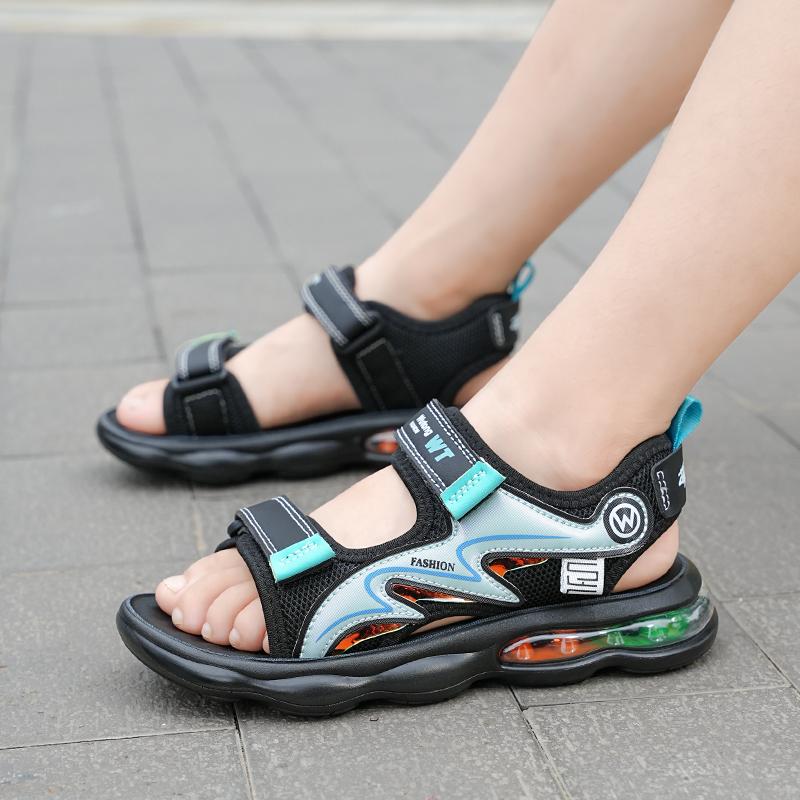 32-41 Dětské Letní Velké Módní Suchý zip Venkovní Plážové Sandály Pantofle Vzduchem Odpružené Sandály