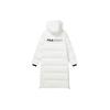 Fila Logo Printed Warm Mid-Length Sports Hooded Down Jacket Women Outerwear White F61W148956FWT