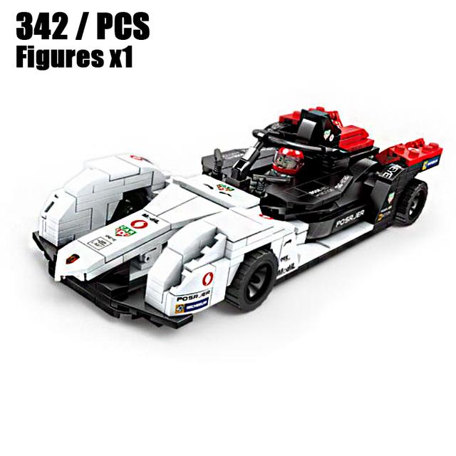 

F1 Speed ​​Champions Racing Sports Car Supercar Rally Echnique Фигурки автомобилей Классические гонщики Строительные блоки Модель Детские игрушки