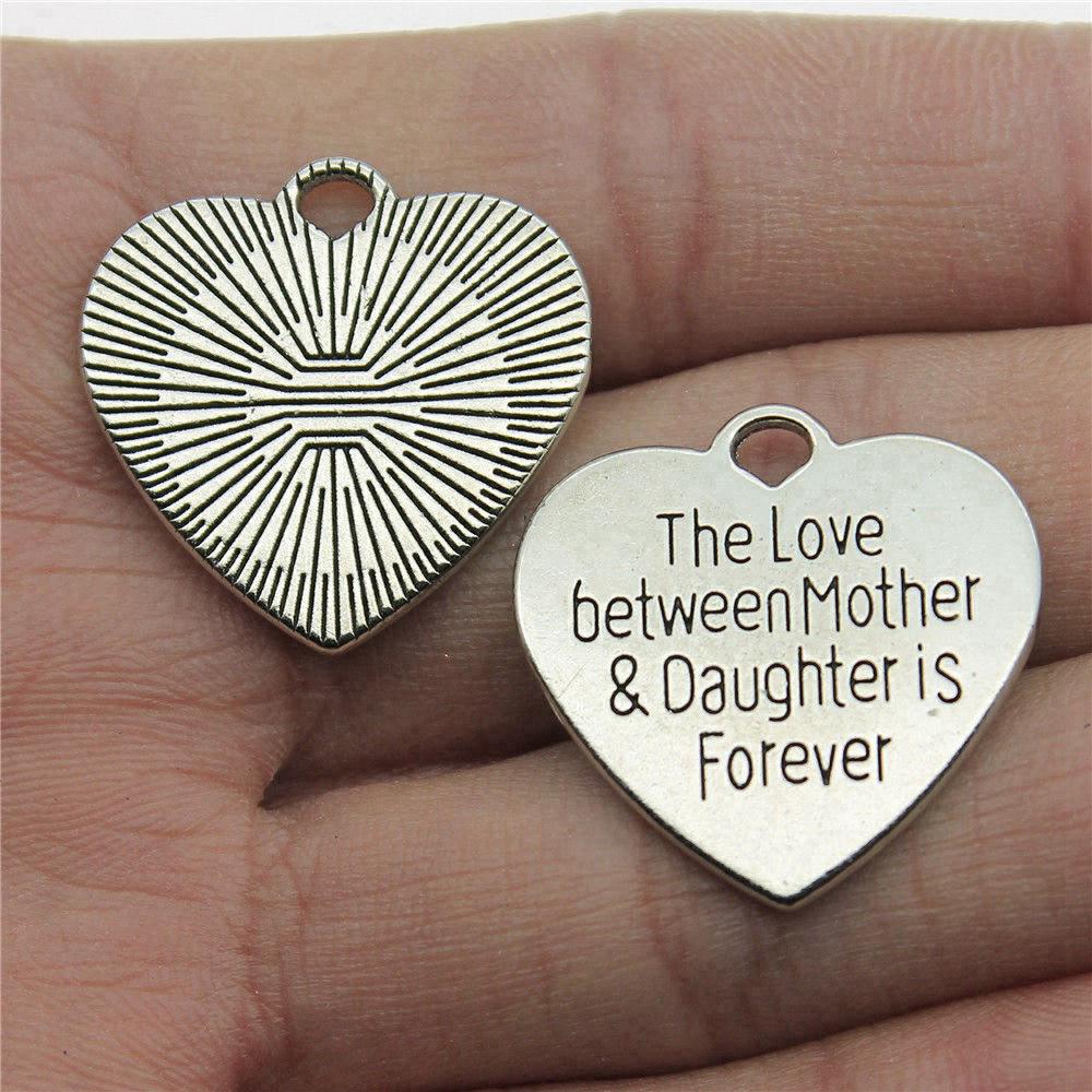 Family Member Heart Tags Charms Pendant Male Jewellery Massive Aesthetic Souvenir