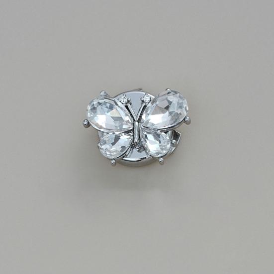 Rhinestone Button Cover Removable Clip-on Button Cover Decorative Flower Button Cover for Shirt Blazer Coat Wedding Accessories