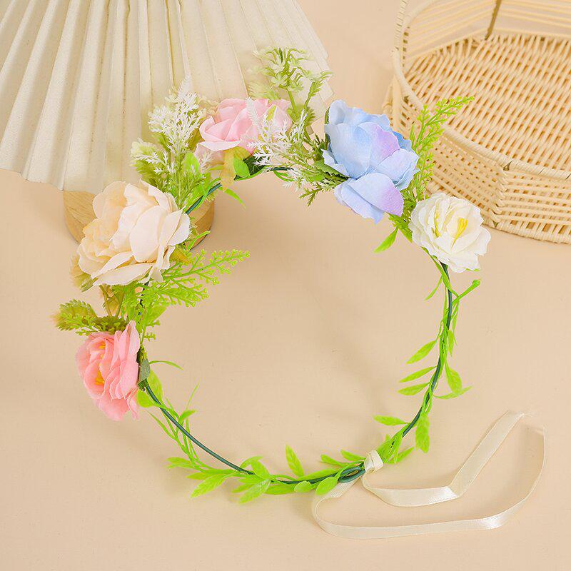 Mori-Style Glowing Flower Crown: Bridal, Child & Adult Headdress for Festivals, Photography & Night Markets with Flashing Headband