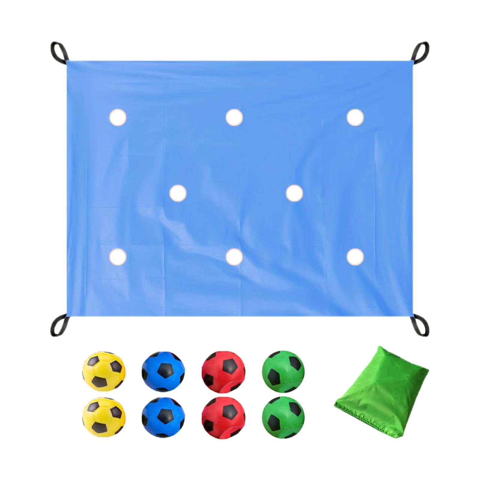 Team Building Cooperative Hole Tarp Game,Fun Team Building Games for Kids Adults School Outdoor Group Activities Party Game синий