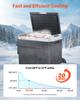 12 Volt Car Refrigerator, 60L Car Fridge, Portable Electric Cooler with Wheels and Handle, -20 to 20, 12/24V DC and 100- 240V AC Compressor Freezer