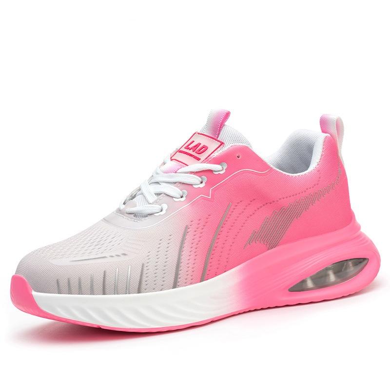 

womens casual steel toe covers working safety shoes summer breathable security boots worker safe sneakers protective footwear 250 розовый